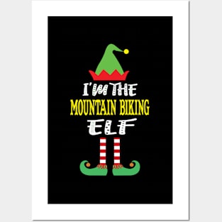 I'M The-Mountain Biking Elf Family Posters and Art